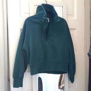 Abercrombie & Fitch Crop Funnel Neck Sweatshirt